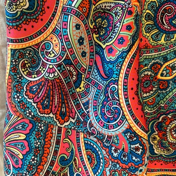 Tommy Hilfiger Crewneck Sleeveless Paisley Print Scuba Sheath Mini Dress bodycon - Picture 9 of 9